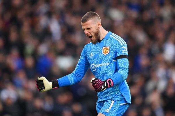 David de Gea plays well on the pitch of Leeds United
